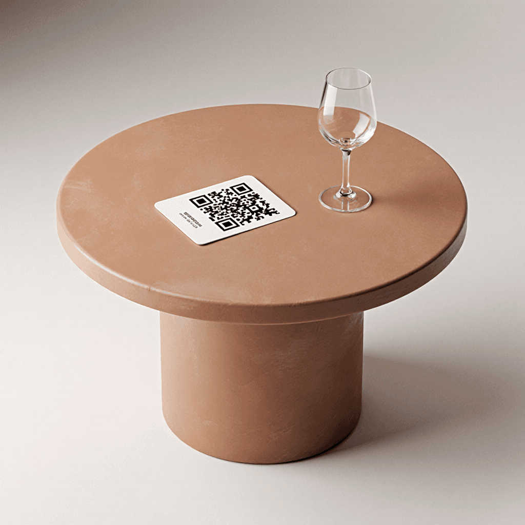 QR en mesa